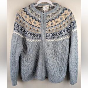 Susan Bristol Blue Fair Isle Sweater
